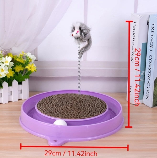 Multi-functional Cat Scratching Board With Ball Track - Companion Care