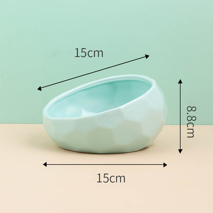 Ceramic Pet Oblique Mouth Bowl - Companion Care