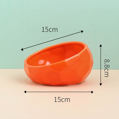 Ceramic Pet Oblique Mouth Bowl - Companion Care