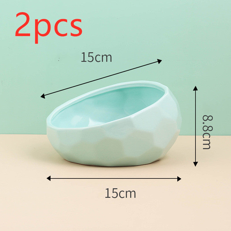 Ceramic Pet Oblique Mouth Bowl - Companion Care