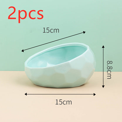 Ceramic Pet Oblique Mouth Bowl - Companion Care
