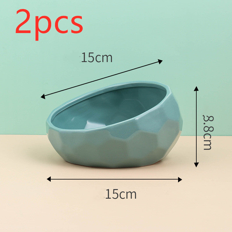 Ceramic Pet Oblique Mouth Bowl - Companion Care