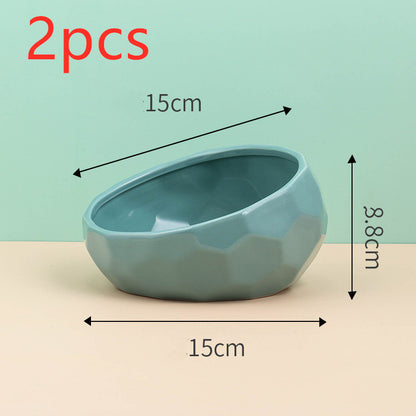 Ceramic Pet Oblique Mouth Bowl - Companion Care