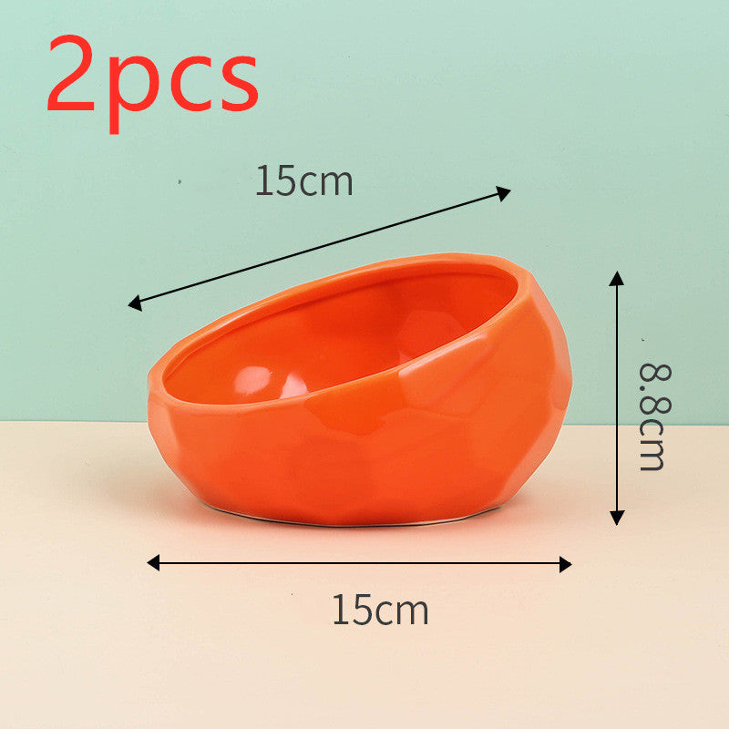Ceramic Pet Oblique Mouth Bowl - Companion Care