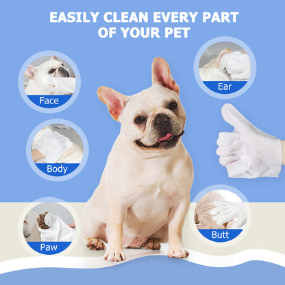 Pet Bathing Wipes Gloves For Body - Companion Care