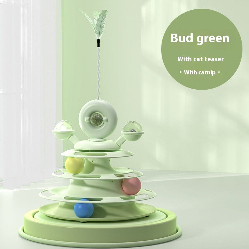 Funny Interactive 4 Levels Tower Turntable Toy - Companion Care