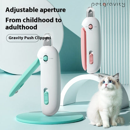 Gravity Cat Nail Trimmer With Push Scissors - Companion Care