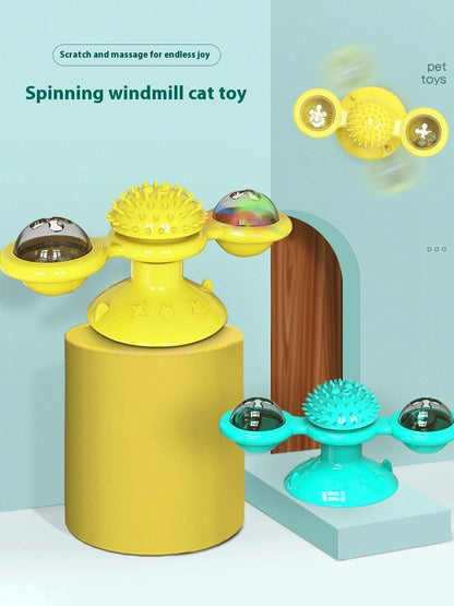 Interactive Rotating Cat Windmill Tumbler Toy - Companion Care