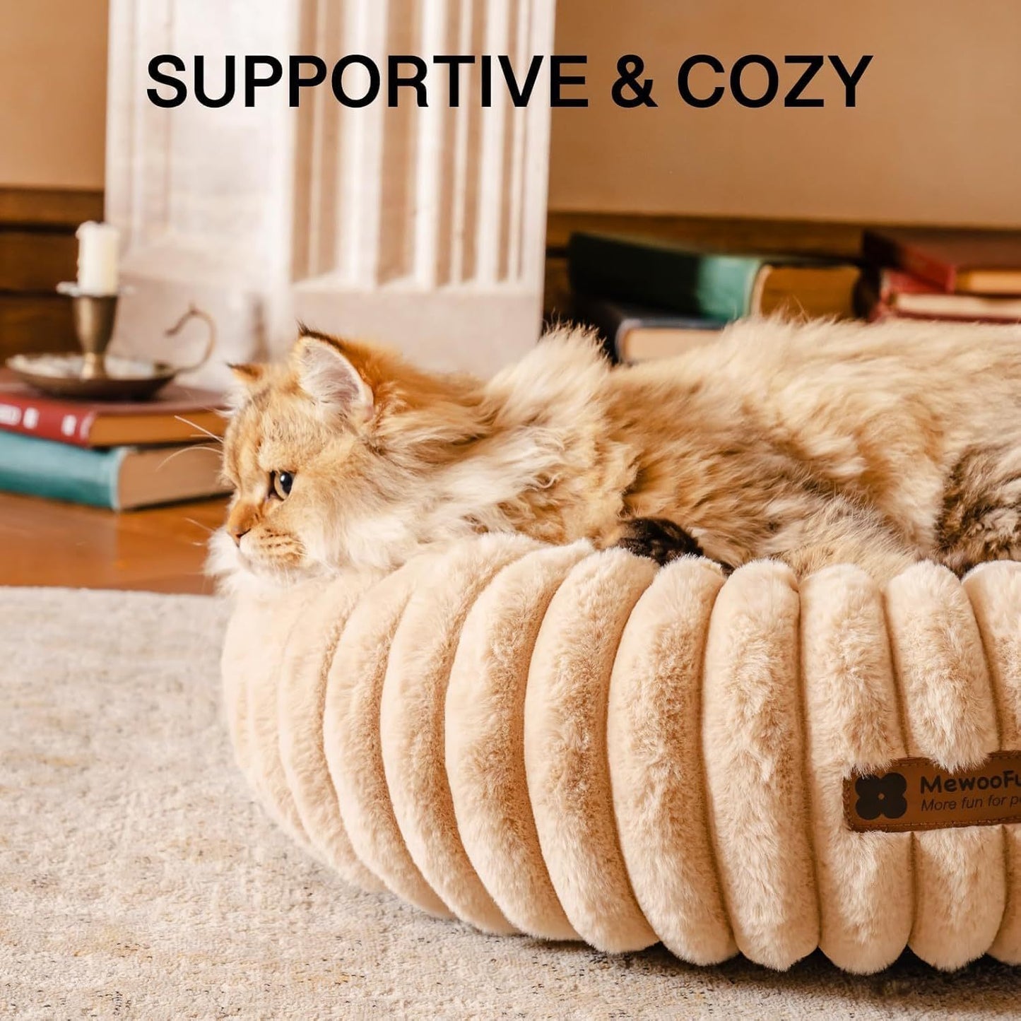 Washable Round Donut Cat Bed - Companion Care