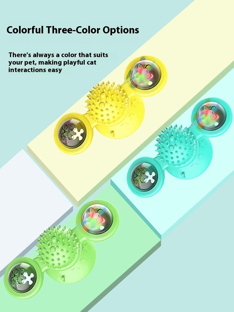 Interactive Rotating Cat Windmill Tumbler Toy - Companion Care