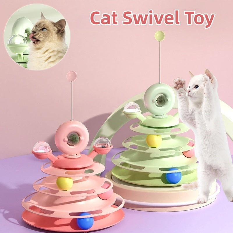 Funny Interactive 4 Levels Tower Turntable Toy - Companion Care