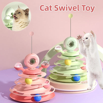 Funny Interactive 4 Levels Tower Turntable Toy - Companion Care