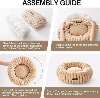 Washable Round Donut Cat Bed - Companion Care