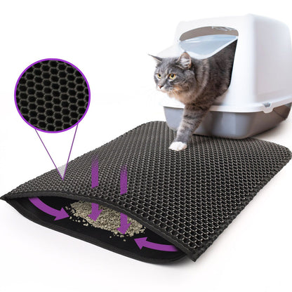 Waterproof Double Layer Honeycomb Cat Litter Mat - Companion Care