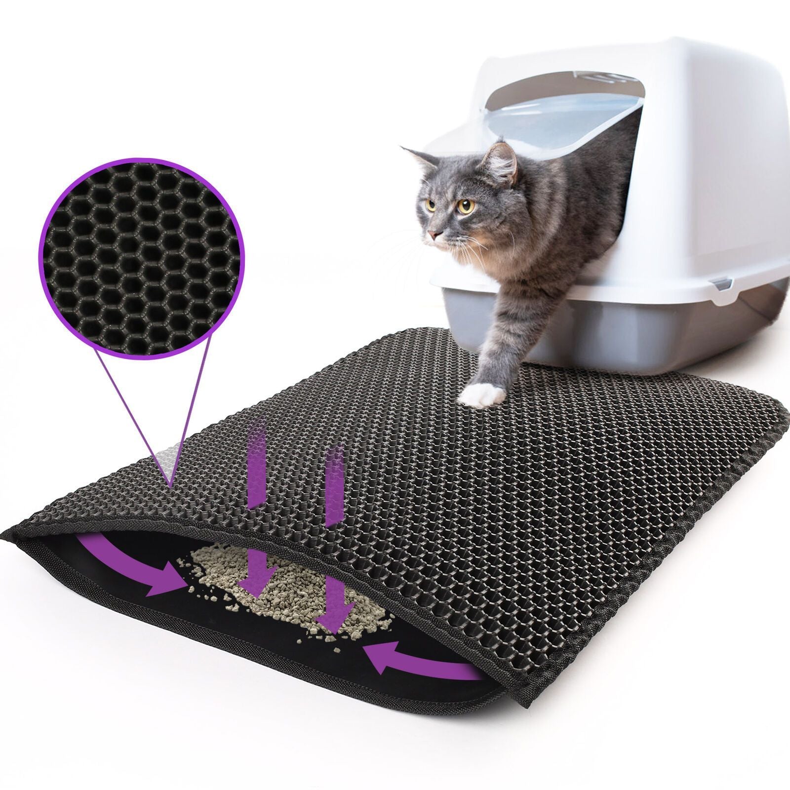 Waterproof Double Layer Honeycomb Cat Litter Mat - Companion Care
