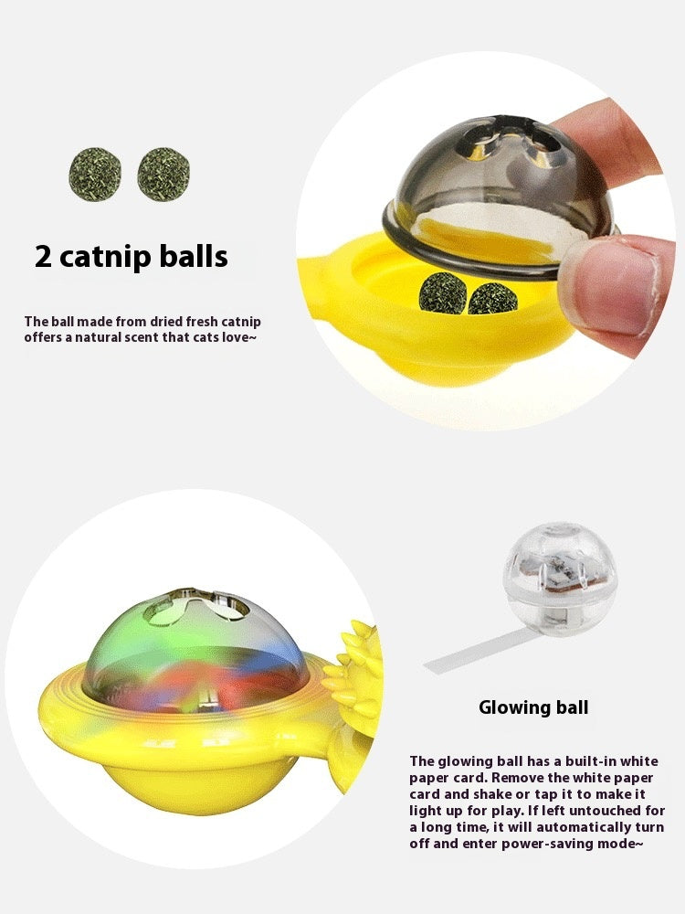 Interactive Rotating Cat Windmill Tumbler Toy - Companion Care