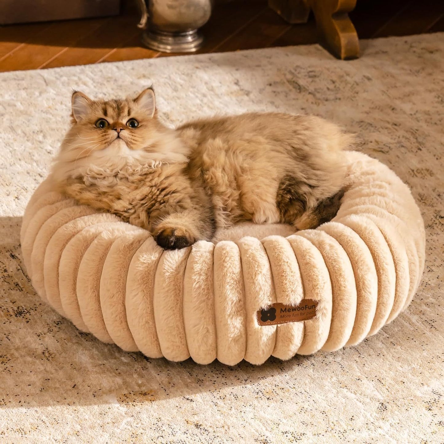 Washable Round Donut Cat Bed - Companion Care