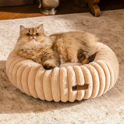Washable Round Donut Cat Bed - Companion Care