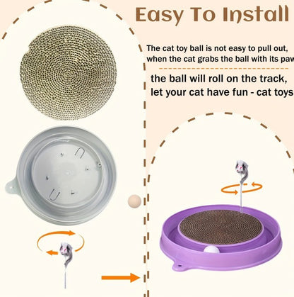 Multi-functional Cat Scratching Board With Ball Track - Companion Care