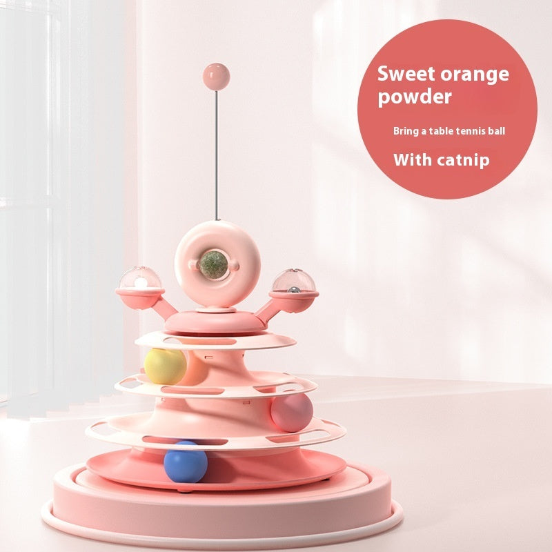 Funny Interactive 4 Levels Tower Turntable Toy - Companion Care