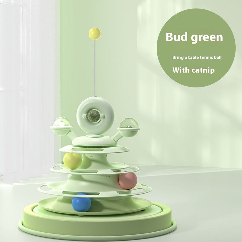 Funny Interactive 4 Levels Tower Turntable Toy - Companion Care